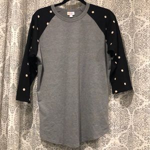Lularoe randy- polka dot sleeves